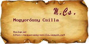 Mogyoróssy Csilla névjegykártya