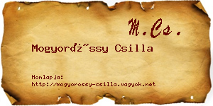 Mogyoróssy Csilla névjegykártya