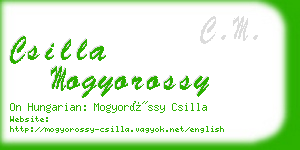 csilla mogyorossy business card